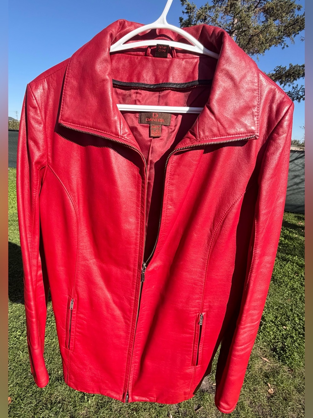 Danier Red Genuine Leather Jacket